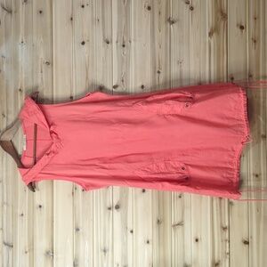 XCVI Coral Sleeveless Hooded Shift Dress